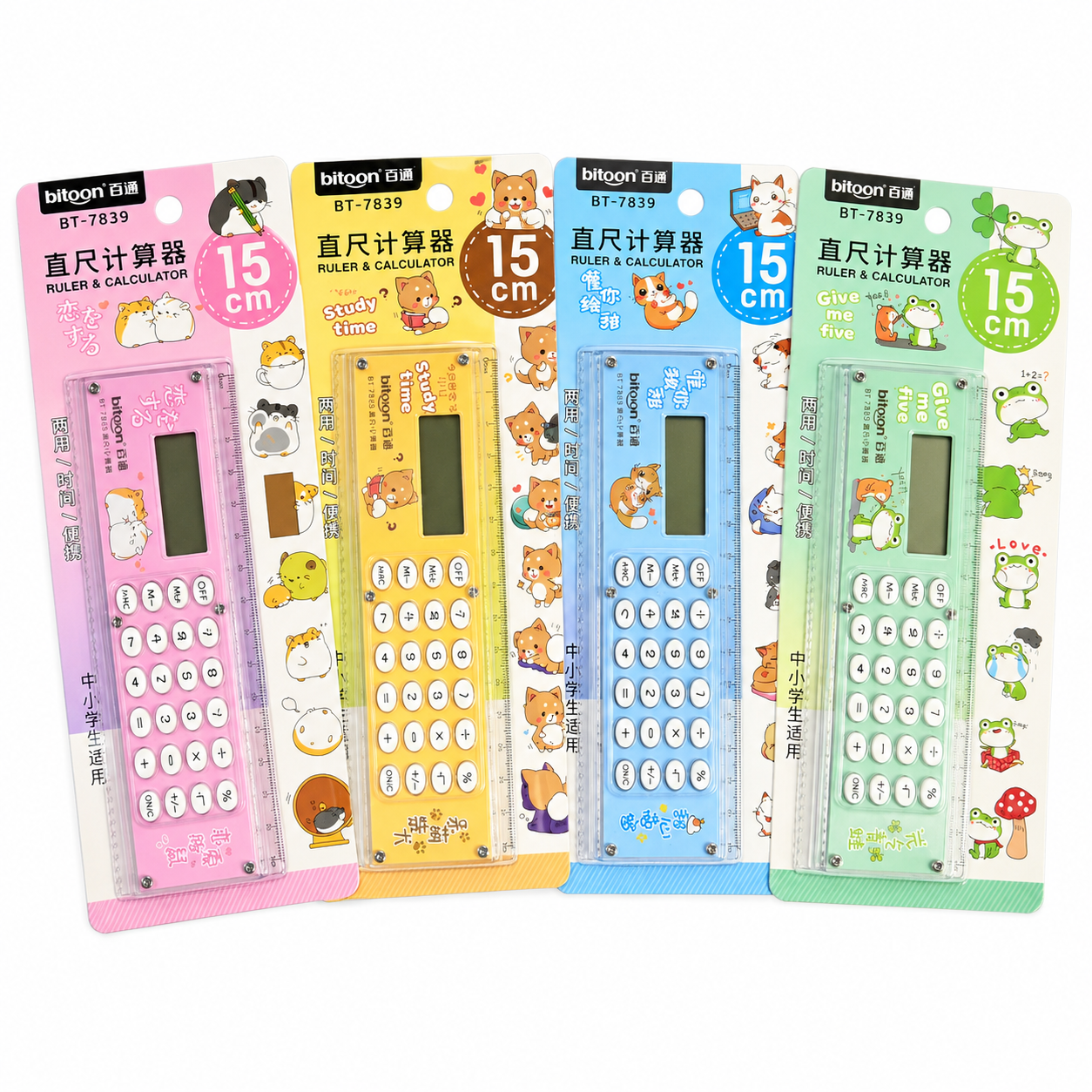 ไม้บรรทัด+เครื่องคิดเลข 2 in 1 