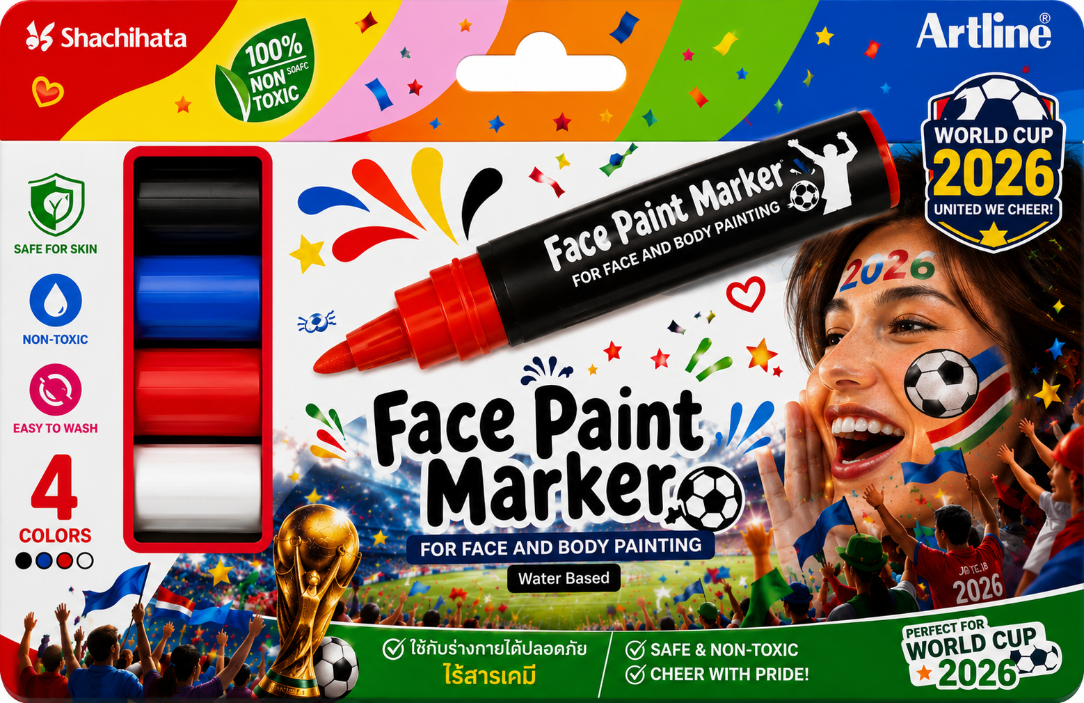 ปากกาเพ้นท์หน้า Face Paint 
